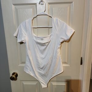 Chic White Women's Bodysuit